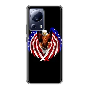 Чехол Флаг USA для Xiaomi 13 Lite (Крылья США)