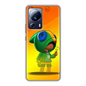 Чехол Бравл Старс для Xiaomi 13 Lite (LEON в кофте)