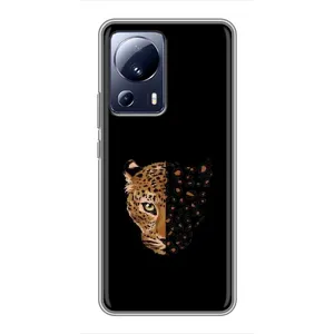 Чохол з леопардовим принтом на Xiaomi 13 Lite (Леопард на чорному)