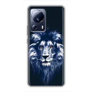 Чохол з картинкою на Xiaomi 13 Lite (Лев – синій)