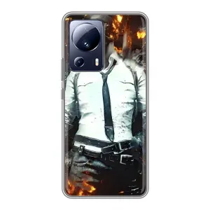 Чохол з картинкою "Герой Pubg" на Xiaomi 13 Lite (Man Пубг)