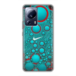 Силиконовый Чехол на Xiaomi 13 Lite с картинкой Nike (Найк зеленый)
