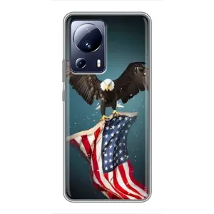 Чехол Флаг USA для Xiaomi 13 Lite (Орел и флаг)