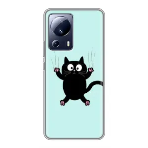 Силіконовий чохол з котиком для Xiaomi 13 Lite (Падаючий кіт)