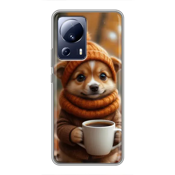 Чехол с рисунком «Собачка с кофе» для Xiaomi 13 Lite Чехол с рисунком «Собачка с кофе» для Xiaomi 13 Lite