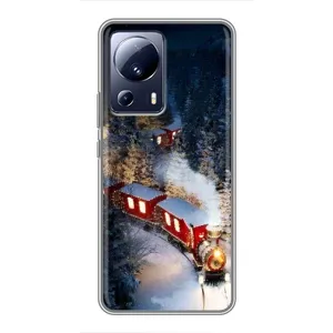 Силиконовый бампер на рождество для Xiaomi 13 Lite (Поезд)