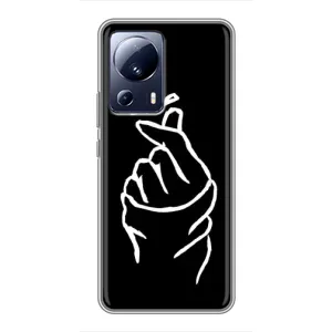 Чехлы (Знак сердечка) на Xiaomi 13 Lite (Сердце на черном)