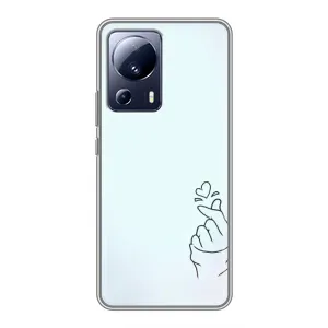 Чехлы (Знак сердечка) на Xiaomi 13 Lite (Сердце на голубом)