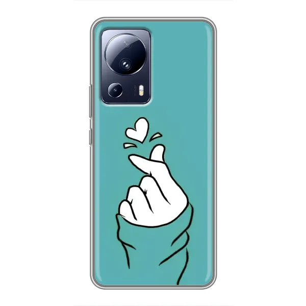Чехол с рисунком «Сердечко на бирюзовом» для Xiaomi 13 Lite