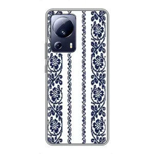 Силиконовый Чехол на Xiaomi 13 Lite с картинкой Вышиванки (Синяя вышиванка)