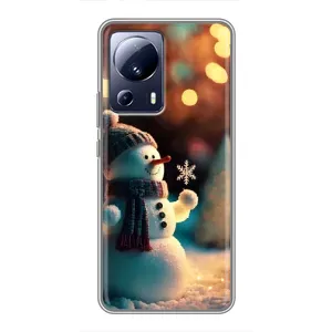 Чехлы на Новый Год Xiaomi 13 Lite (Снеговик праздничный)