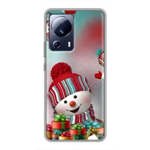 Чехлы на Новый Год Xiaomi 13 Lite (Снеговик в шапке)