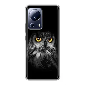 Чохли з принтом СОВИ для Xiaomi 13 Lite (Сова на чорному)