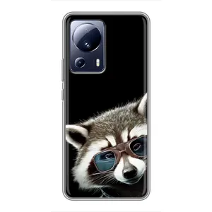 Силіконовий Чохол з Энотами на Xiaomi 13 Lite (Стильний Єнот)