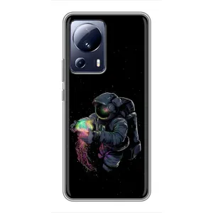 Силиконовый Чехол с принтом "Космонавты" на Xiaomi 13 Lite (В руках земля)