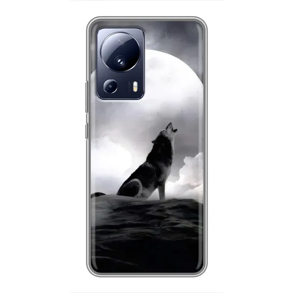 Чехол с рисунком «Волк и луна» для Xiaomi 13 Lite Чехол с рисунком «Волк и луна» для Xiaomi 13 Lite