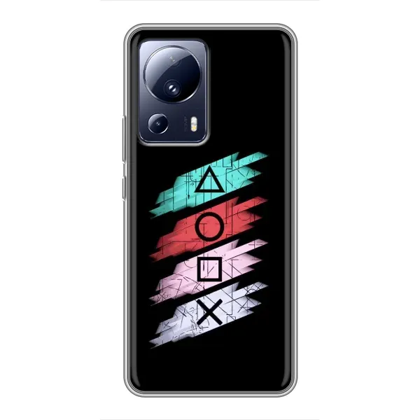Чехол с рисунком «Значки Sony» для Xiaomi 13 Lite Чехол с рисунком «Значки Sony» для Xiaomi 13 Lite