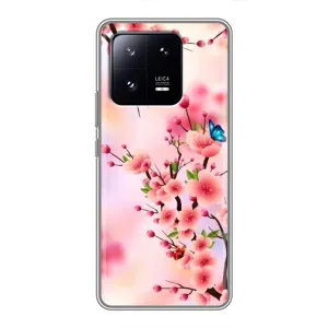 Чехол с принтом САКУРЫ на Xiaomi 13 Pro (Бабочки на сакуре)