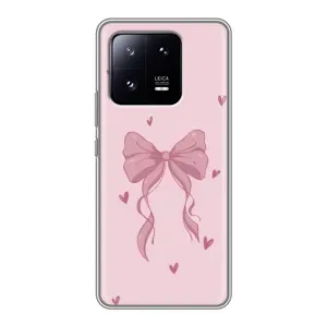 Чохол банти для Xiaomi 13 Pro (Бант на рожевому)