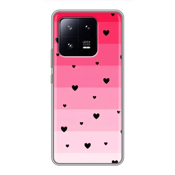 Чехол с рисунком «Чорные сердечки» для Xiaomi 13 Pro Чехол с рисунком «Чорные сердечки» для Xiaomi 13 Pro