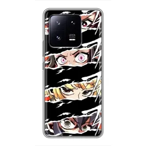 Силиконовые чехлы с глазами Anime для Сяоми 13 про (Глаза на чорном)