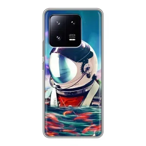 Силіконовый Чохол з принтом "Космонавти" на Xiaomi 13 Pro (Космонавт у воді)