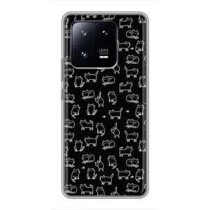 Чехол на тематику: Коты для Xiaomi 13 Pro (Котики на черном)