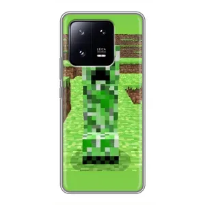 Чохли для Xiaomi 13 Pro (Персонажі МайнКрафт) (Кріпер 2)