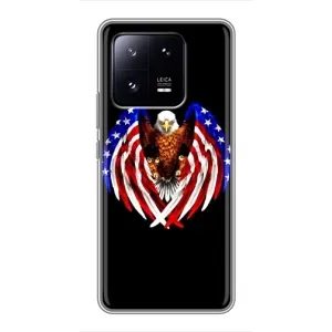Чехол Флаг USA для Xiaomi 13 Pro (Крылья США)