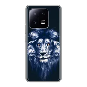 Чехол с картинкой на Xiaomi 13 Pro (Лев - синий)