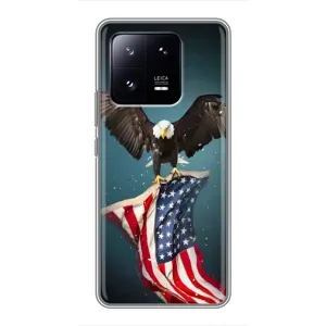 Чехол Флаг USA для Xiaomi 13 Pro (Орел и флаг)