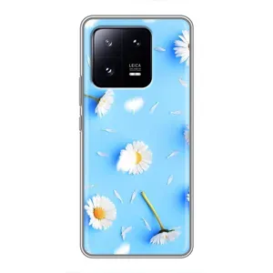 Чохол з Квітами для Xiaomi 13 Pro (ромашки на блакитному)