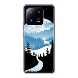Силиконовый бампер на рождество для Xiaomi 13 Pro (Рождественский Олень)