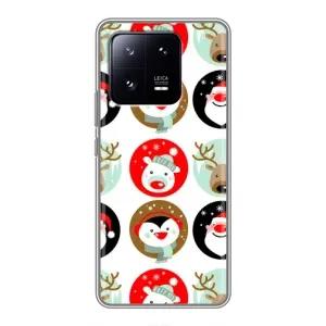 Силиконовый бампер на рождество для Xiaomi 13 Pro (Рождественский принт)