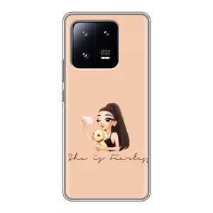 Силиконовый Чехол на Xiaomi 13 Pro с картинкой Стильных Девушек (С собакой)