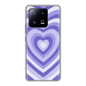 Чехлы с тематикой "Маленькие Сердечки" на Xiaomi 13 Pro (Сердце фиолет)