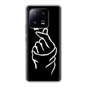 Чехлы (Знак сердечка) на Xiaomi 13 Pro (Сердце на черном)
