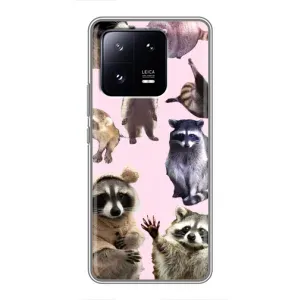 Силиконовый Чехол с Енотами на Xiaomi 13 Pro (Смешные Еноты)
