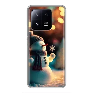 Чехлы на Новый Год Xiaomi 13 Pro (Снеговик праздничный)