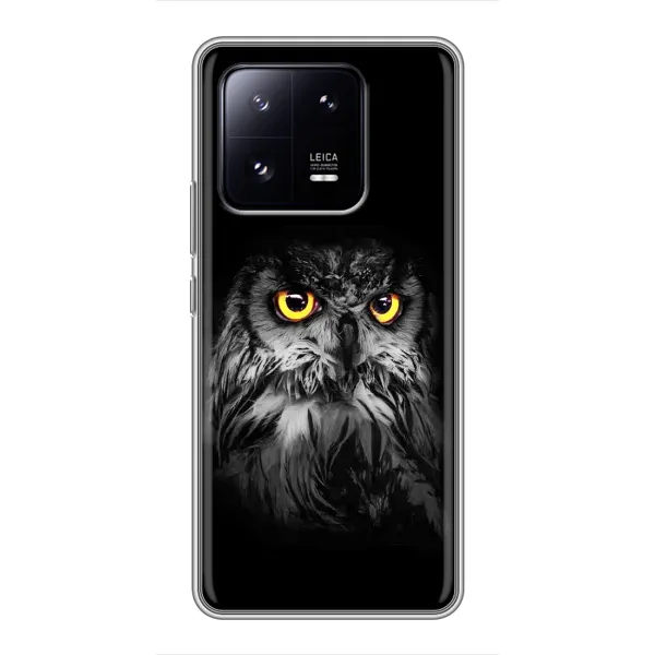 Чехол с рисунком «Сова на чёрном» для Xiaomi 13 Pro Чехол с рисунком «Сова на чёрном» для Xiaomi 13 Pro