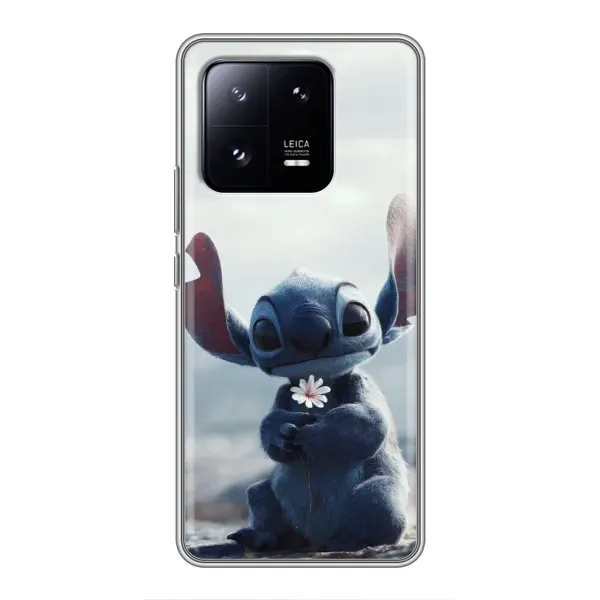 Чехол с рисунком «Стич с цветочком» для Xiaomi 13 Pro