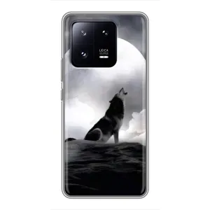 Чехол с Волком на Xiaomi 13 Pro (Волк и луна)