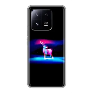 Силиконовый бампер с картинкой животных для Xiaomi 13 Pro (Яркий олень)