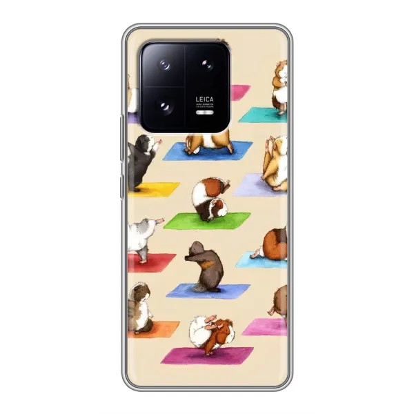 Чехол с рисунком «Ёга свинок» для Xiaomi 13 Pro Чехол с рисунком «Ёга свинок» для Xiaomi 13 Pro