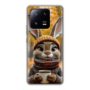 Печатный чехол «Зверята с кофе» для Xiaomi 13 Pro (Зайчик с кофе)