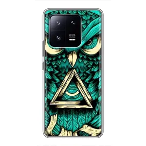 Чехлы с принтом СОВЫ для Xiaomi 13 Pro (Зеленая сова)