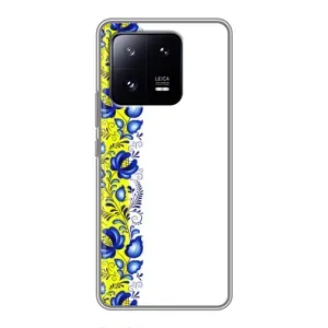 Силіконовый Чохол на Xiaomi 13 Pro з картинкой Вишиванки (Жовто-біла вишиванка)
