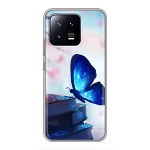 Силіконовий бампер з картинкою звірів для Xiaomi 13 (Метелик синій)