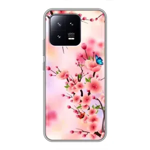 Чехол с принтом САКУРЫ на Xiaomi 13 (Бабочки на сакуре)