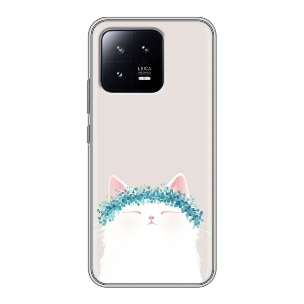 Чехол с рисунком «Белый котик» для Xiaomi 13 Чехол с рисунком «Белый котик» для Xiaomi 13